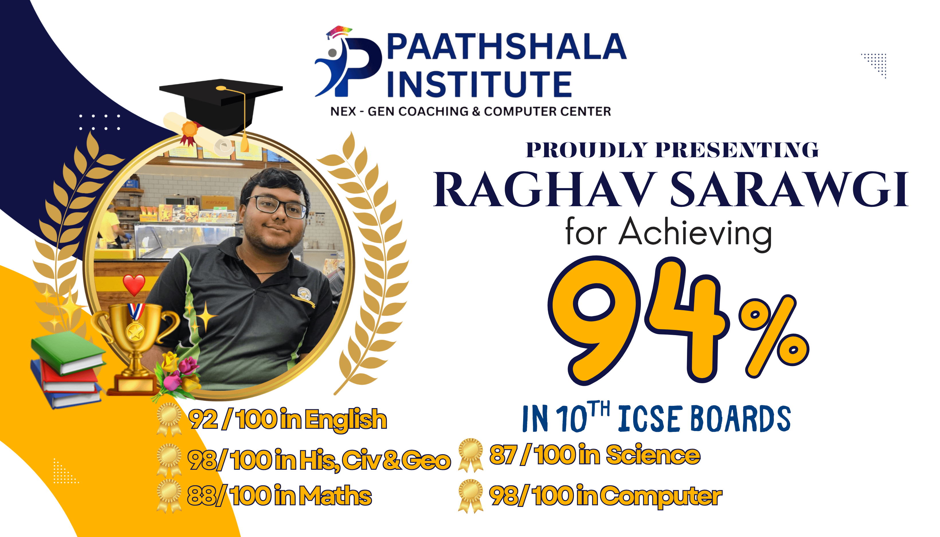 Raghav Sarawgi Cl 10 ICSE T1
